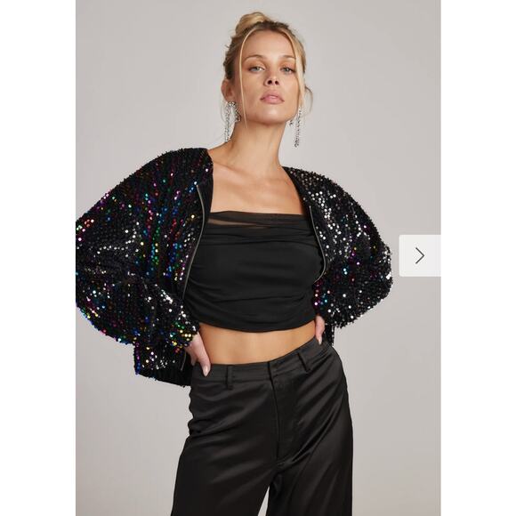 Ozzy Multi Sequin Zip Up Jacket - Picture 10 of 10